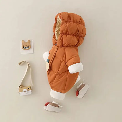Newborn Jumpsuit Winter Baby Clothes Infant Clothing Girls Jumpsuit for Boys Warm Hooded Romper Toddler Clothes 0-18 Month