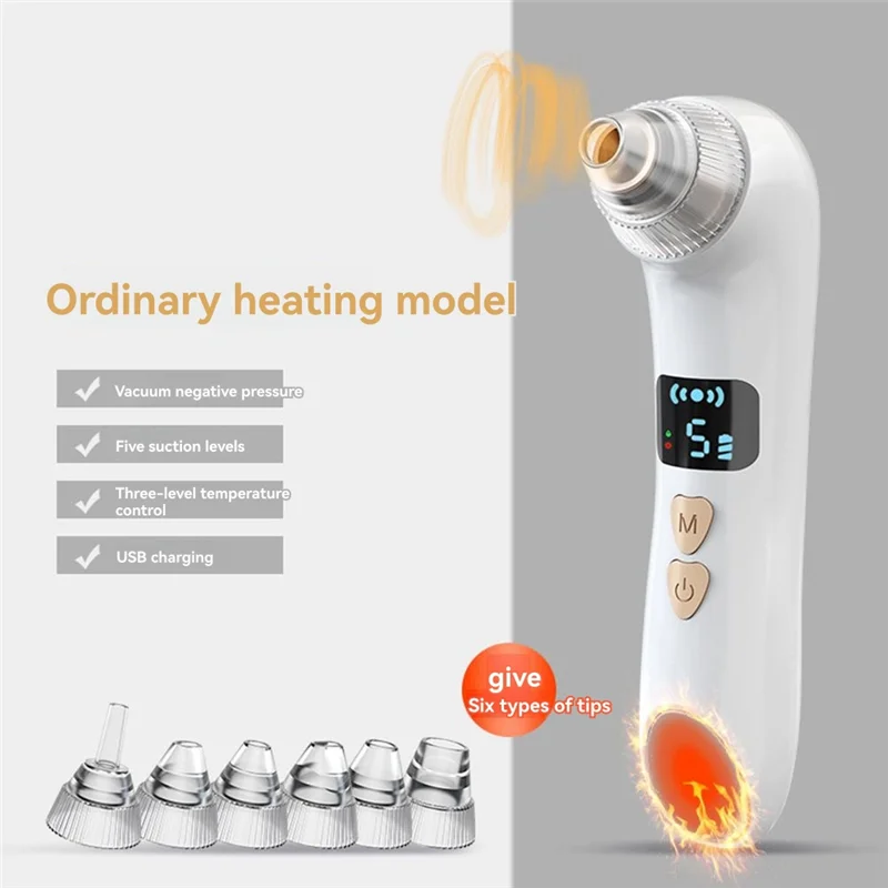 【A04R】Blackhead Sucker Deep Clean Machine Heating Type Acne Remover Blackheads Heated Face