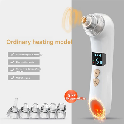 【A04R】Blackhead Sucker Deep Clean Machine Heating Type Acne Remover Blackheads Heated Face