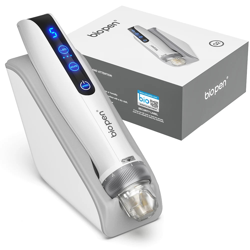 Best Derma Pen Bio Pen Q2 Wireless EMS Microneedling Derma Stamp With LED Light Therapy For Skin Care And Hair Regrowth