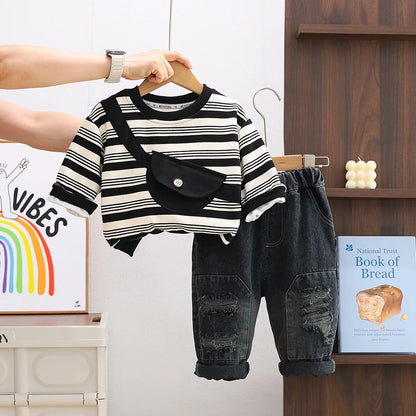 Toddler Baby Boys Clothes Autumn Children Casual Long sleeved T-Shirt +Pants 2Pcs Kids Suits Infant Boy Clothing Set Outfit