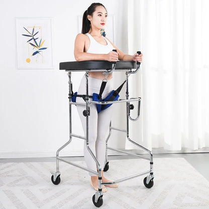Rehabilitation Arm Training Crutches Walkers, Disabled Mobility Aids Chair,Four-Legged Armrest Frame, Training Walker for Adults