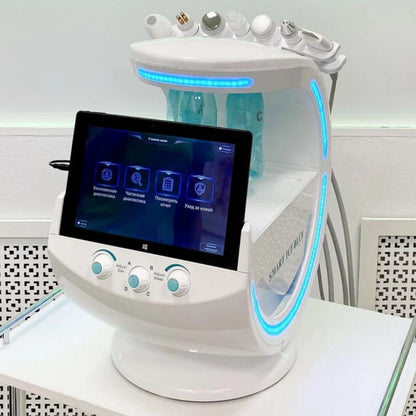 Aaccessory 7 handles 7 IN 1 Hydro facial machine Ultrasonic Skin Analyzer Skin Rejuvenation Dermabrasion Oxygen Facial Machine