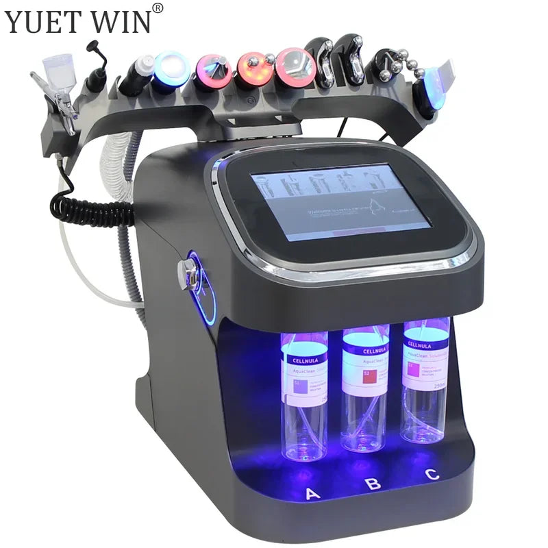 2025 10 in 1 Hydro Dermabrasion Machine Facial Deep Cleaning Eye Lifting Water Oxygen Spray Skin Care Bubble SPA Beauty Device
