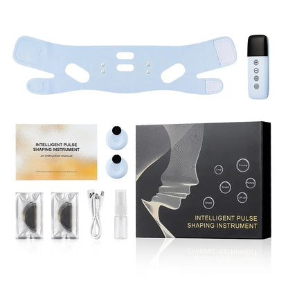 V Line Face Slimming Strap Facial EMS Lifting Machine Microcurrent Face Massager Low Frequency Pulse Chin Cheek Lift Up Belt