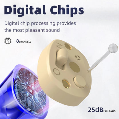 ITE Elderly Hearing Aid Rechargeable ITE Deaf The Listening Device Invisible Sound Amplifier Hearing Aids Headphones