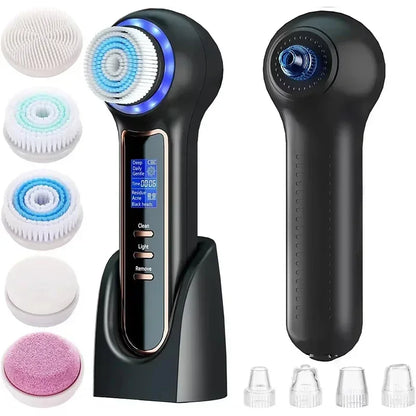 5 in 1 Electric Facial Cleansing Brush Blackhead Remover Pore Vacuum Cleaner Deep Cleaning Face Care Black Head Removal Machine