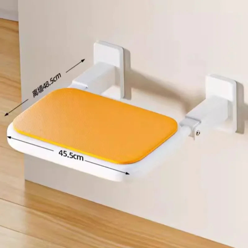 Wall Mounted Shower Chairs, Folding Shower Bench for Bathroom, Adjustable Fold Down Bath Seat Safety Shower Stool for Elderly