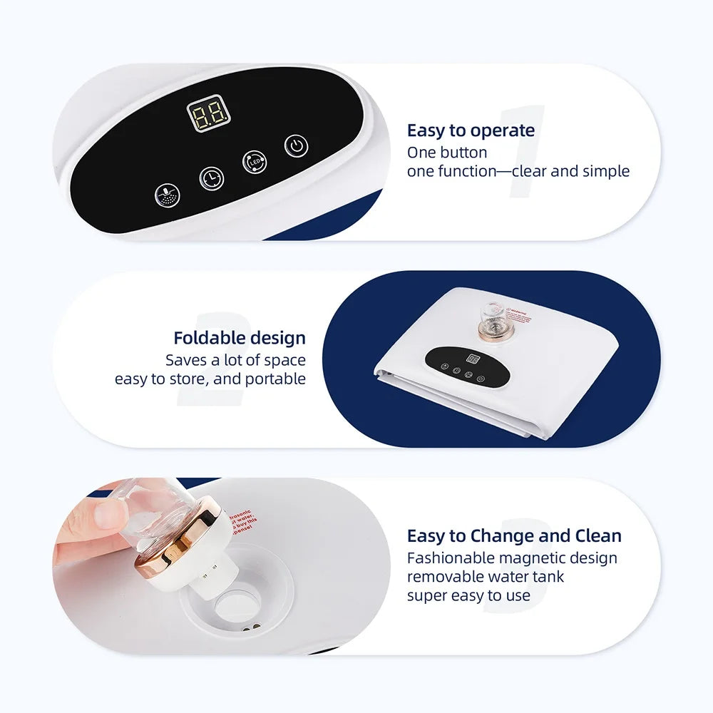 7 Colors LED Photon Machine With Nano Spray Skin Moisturizing Face Humidifier Nano Spray LED Facial Body SPA Skin Care Lamp