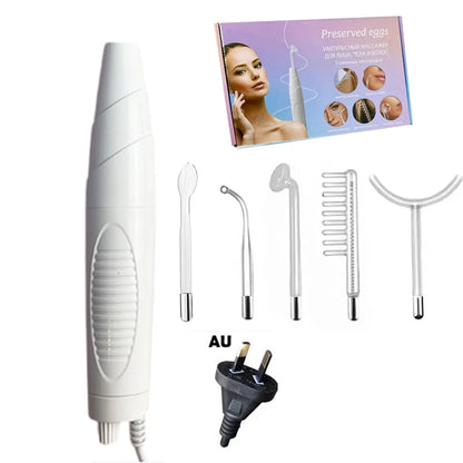 Professional Beauty Home Use Equipment 5 in 1 Darsonval Kit Handheld High Frequency Facial Skin Therapy Wand