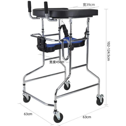 Rehabilitation Arm Training Crutches Walkers, Disabled Mobility Aids Chair,Four-Legged Armrest Frame, Training Walker for Adults
