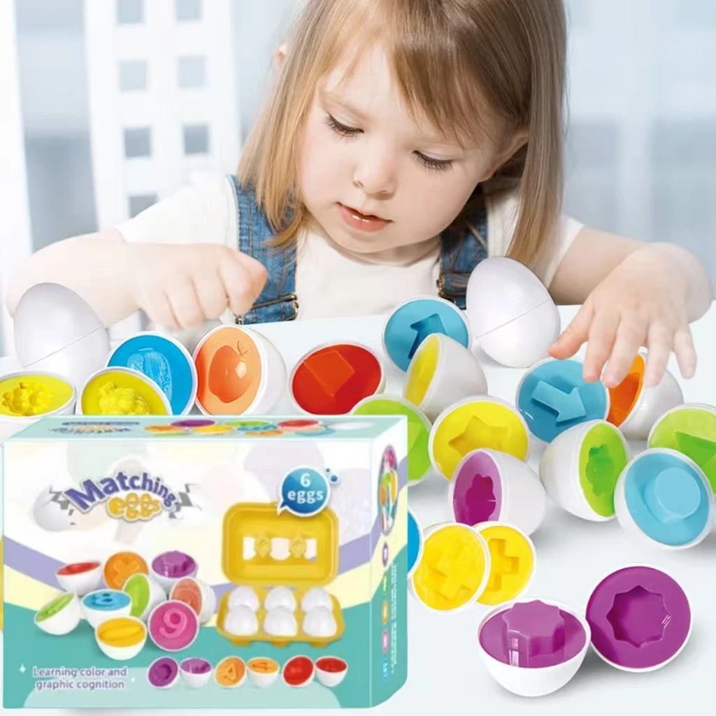 Geometric shape matching twisty eggs children's early education enlightenment smart eggs color recognition toys