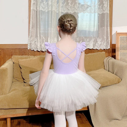 Dance Wear Stage Ballet Dress Tutu Girl Skirts Children's Clothing Kids Clothes Costumes Cute Baby Summer Casual Elegant Set