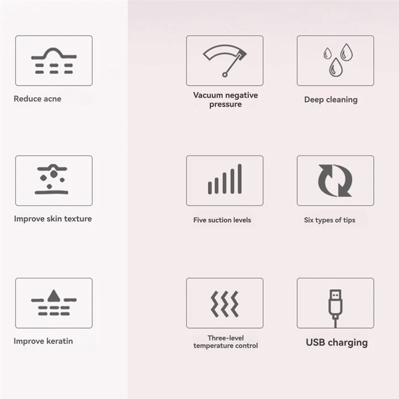 【A04R】Blackhead Sucker Deep Clean Machine Heating Type Acne Remover Blackheads Heated Face