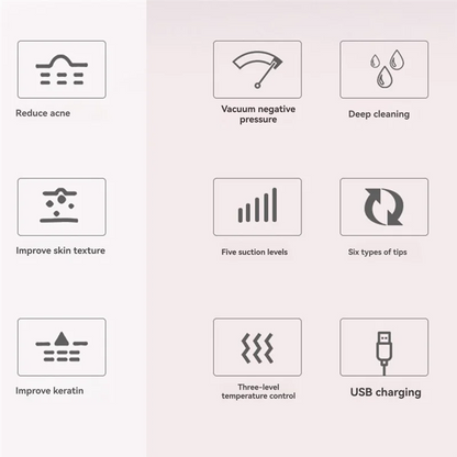 【A04R】Blackhead Sucker Deep Clean Machine Heating Type Acne Remover Blackheads Heated Face