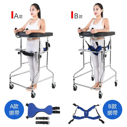 Rehabilitation Arm Training Crutches Walkers, Disabled Mobility Aids Chair,Four-Legged Armrest Frame, Training Walker for Adults