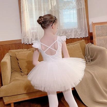 Dance Wear Stage Ballet Dress Tutu Girl Skirts Children's Clothing Kids Clothes Costumes Cute Baby Summer Casual Elegant Set