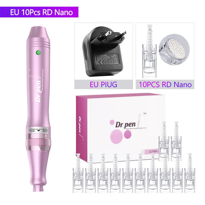 Authentic Dr. Pen Ultima M7 10 Pcs Needles Multi-function Facial Mesotherapy Micro Skin Wireless Electric Derma Beauty Device