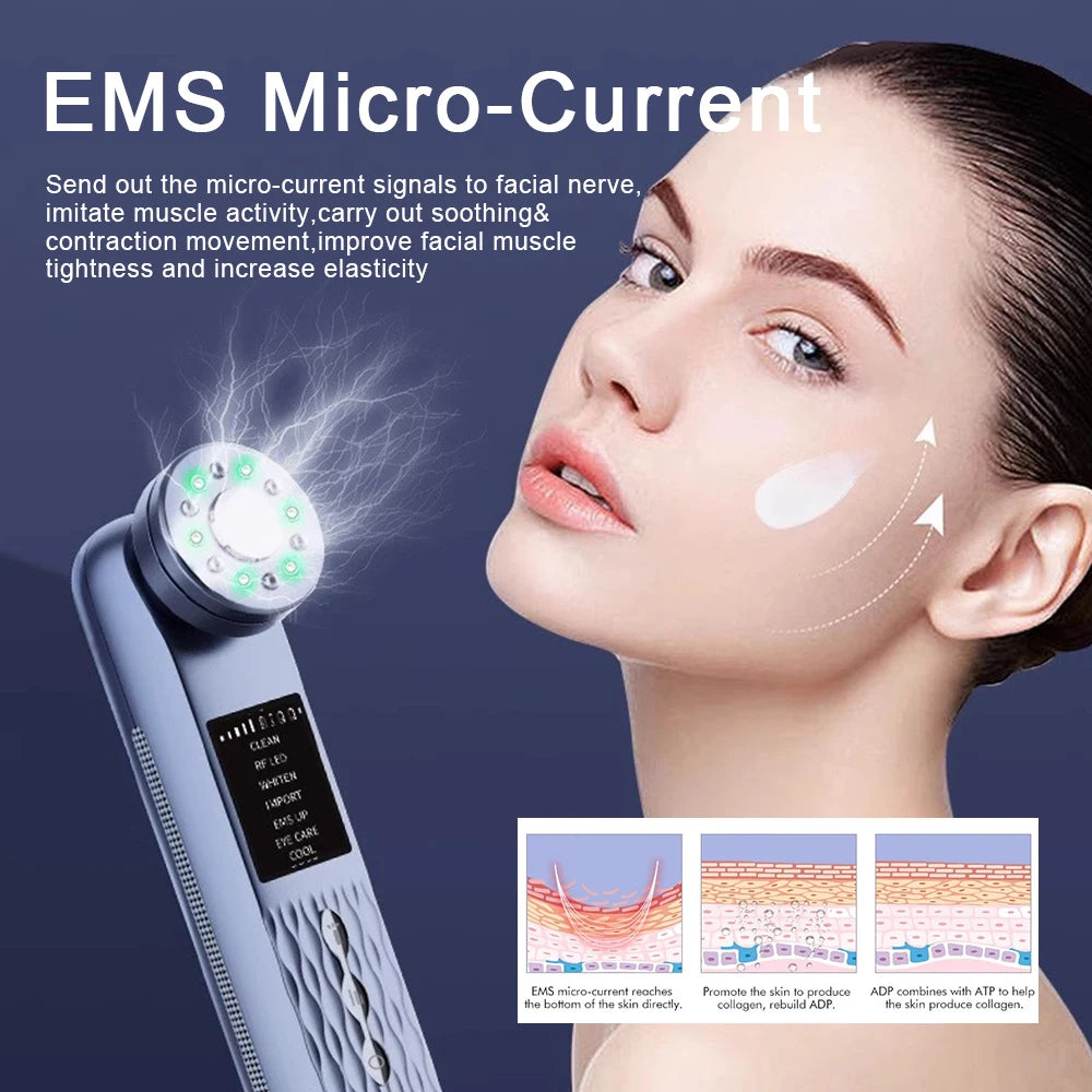 EMS Micro Current Electric Face Massager Firming Facial Massage Introduction Instrument Face Eye Skin Care Tool Household