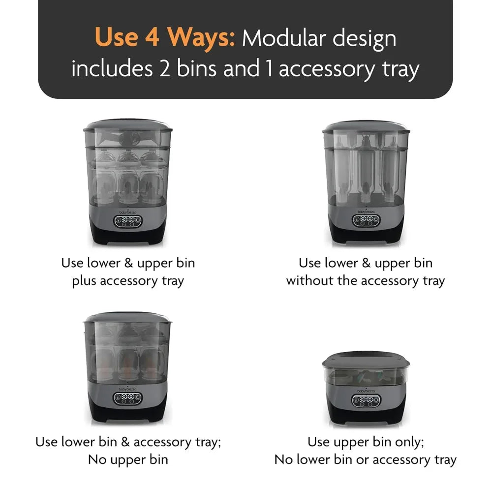 Bottle Sterilizer and Dryer Advanced – 33% Faster - Largest Capacity Steam Sanitizer - Universal Sterilization - HOME