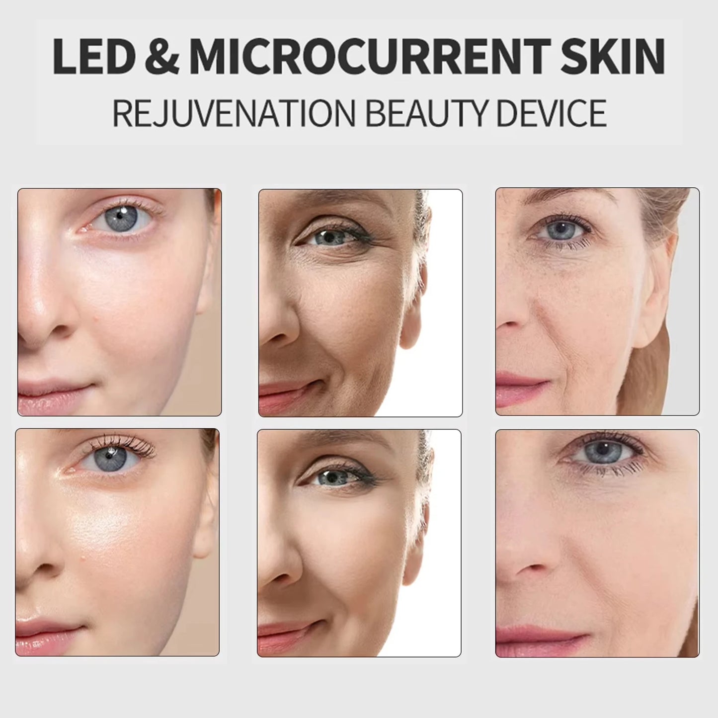 NEW Booster Pro Led Facial Light Therapy 7 Colors Eye Beauty Wand Red Light Eye Massager for Skincare & Blue Rejuvenation Tool