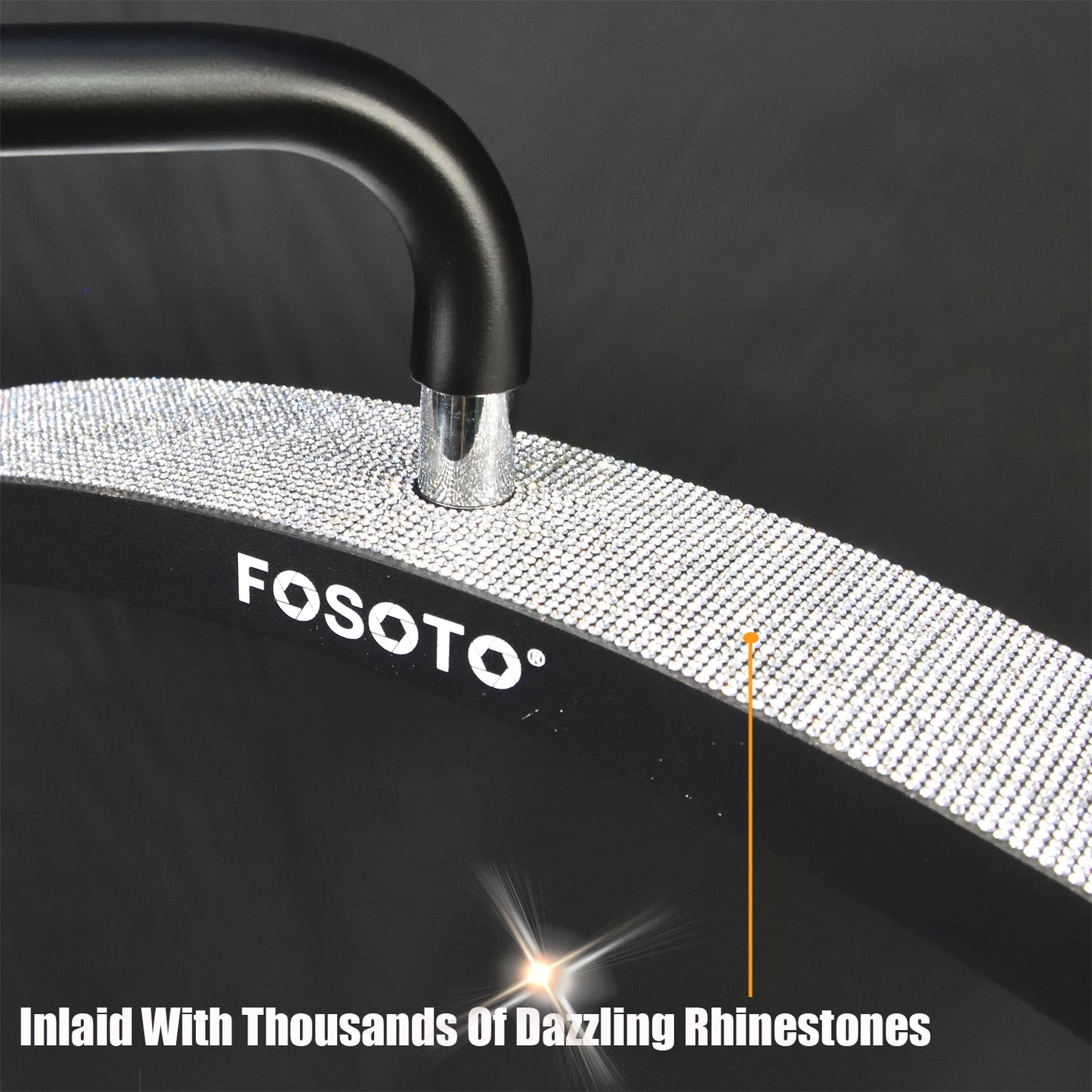 Fosoto FT-Y9 Half-moon Lamp Fill Light Photography Lamp LED Light Lash Light With Rhinestones For Beauty Eyelash Tattoo Makeup