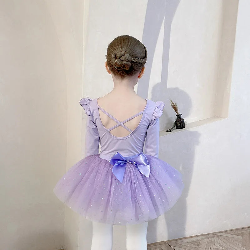 Dance Wear Stage Ballet Dress Tutu Girl Skirts Children's Clothing Kids Clothes Costumes Cute Baby Summer Casual Elegant Set