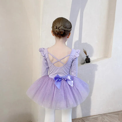 Dance Wear Stage Ballet Dress Tutu Girl Skirts Children's Clothing Kids Clothes Costumes Cute Baby Summer Casual Elegant Set