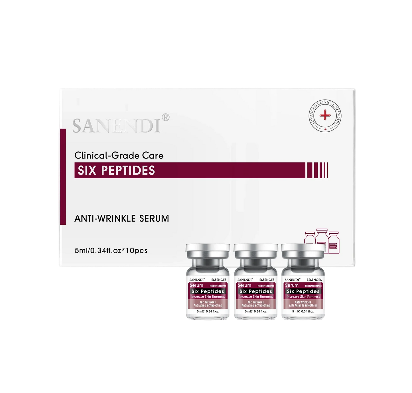 10Vials Hyaluron Acid Ampoule Serum for Facial Dr.Pen Micronneed Retinol EGF Peptide VC Snail Mucin Moisturizing Skin Care