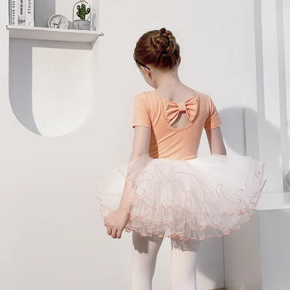 Dance Wear Stage Ballet Dress Tutu Girl Skirts Children's Clothing Kids Clothes Costumes Cute Baby Summer Casual Elegant Set