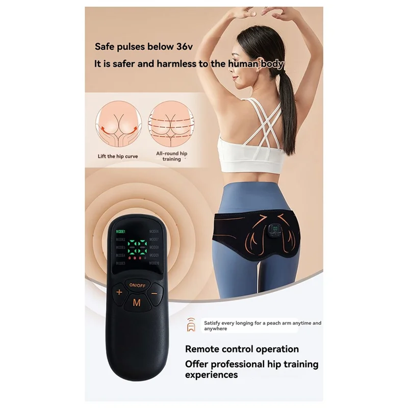 Electric Hips Trainer Butt Muscle Stimulator Fitness Weight Loss Buttocks Lifting USB Rechargable Muscle Toner
