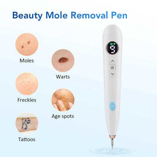 Skin Tag Remover Warts Eliminator Lcd Plasma Pen Papillomas Electric Laser Tattoo Removal Freckle Dark Spot Mole Cauterizer Kit