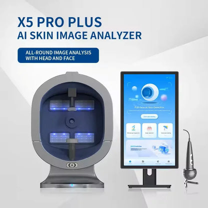 New Professional 3D Facial X5 Camera Scanner UV Skin and Hair Analysis Measuring Machine Digital Facial Scanner Skin Analyzer.