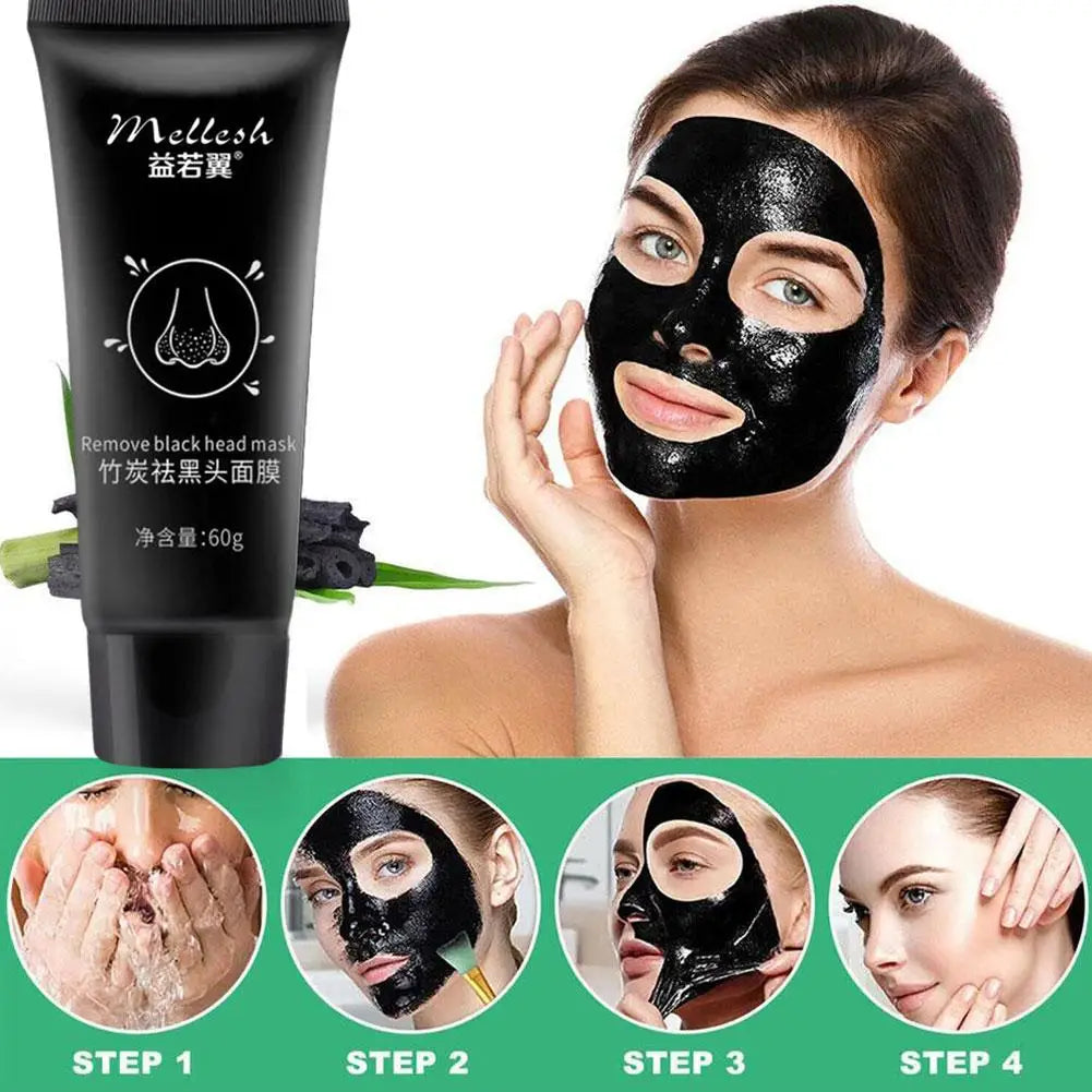 Bamboo Charcoal Facial Mask Blackhead Removing Facial Mask 60g Dirt Removing Cleaning Pore Layer Cleaning Skin Care Facial Mask