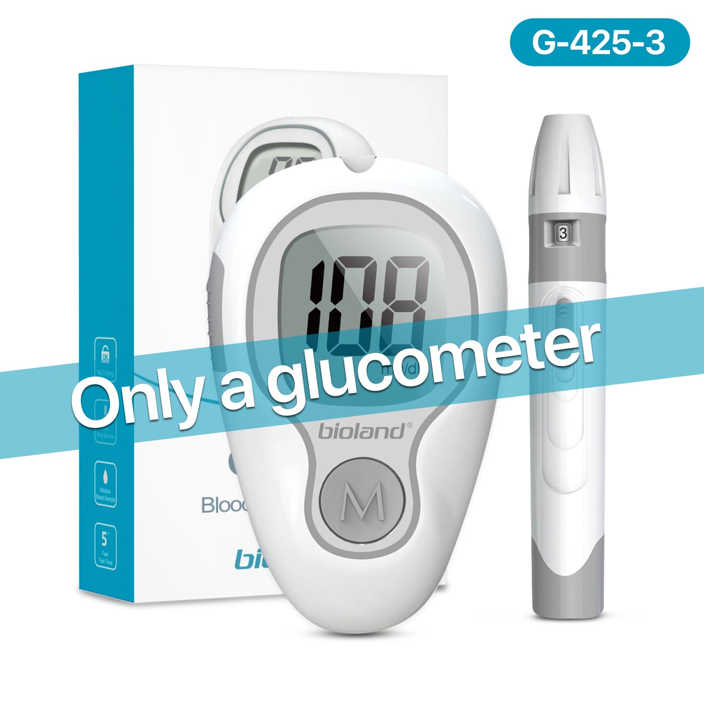 50Pcs Blood Glucose Test Strips/Lancets For G-425-3/G-425-2/G-425-1/G-427B Glucosemeter Blood Sugar Testing Papers Blood Collect