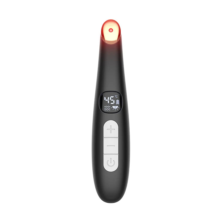 3 in 1 Eye Lift Beauty Device Vibrating Red Light 98°F to 113°F LCD Display Eye Massager Wand for Dry Eye Dark Circle Puffiness