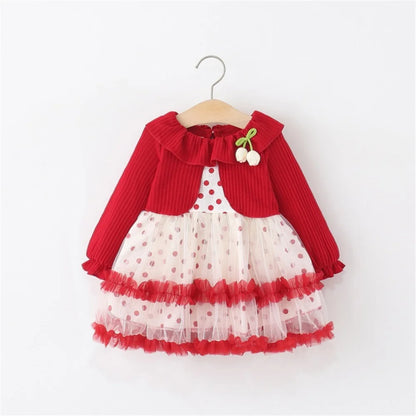 Baby Girls' Dress Toddler Clothes Children's Casual Long Sleeve Birthday Princess Dresses for Girls Clothing 0-3 Years Old