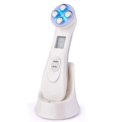 5-IN-1 RF LED Photon Skin Care Beauty Device EMS Facial Electroporation Radio Frequency Face Lifting Tighten Wrinkle Removal
