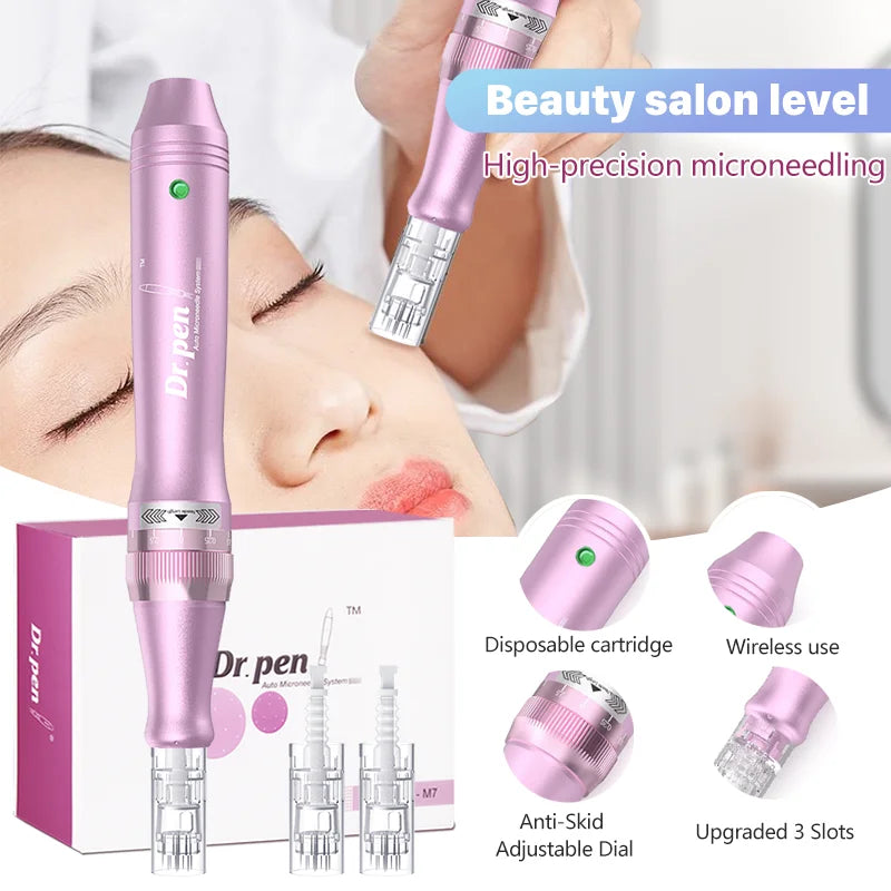 Authentic Dr. Pen Ultima M7 10 Pcs Needles Multi-function Facial Mesotherapy Micro Skin Wireless Electric Derma Beauty Device