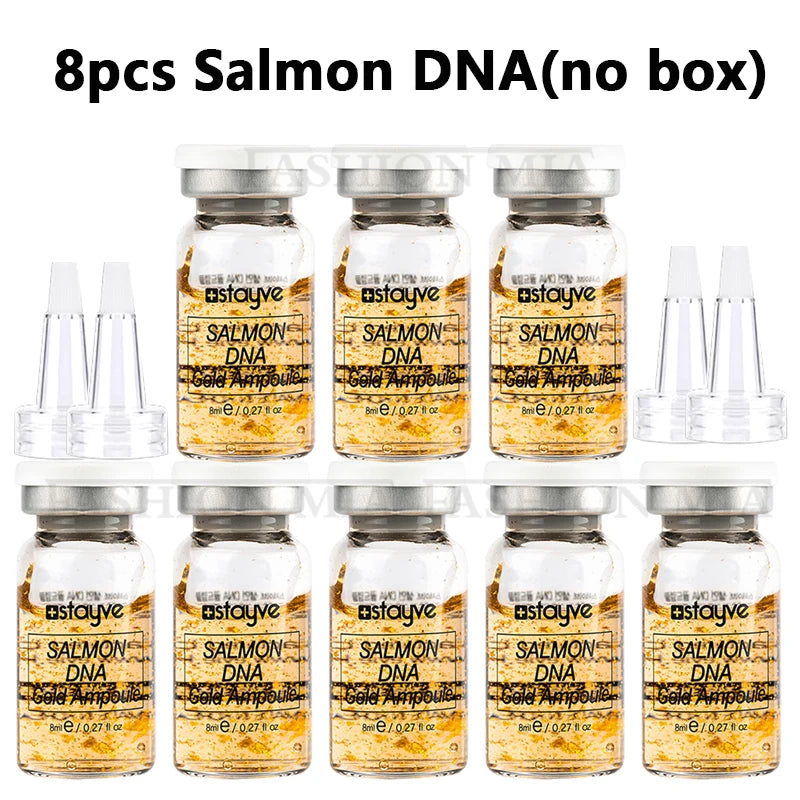 Stayve 8ml Salmon DNA Gold Ampoule Serum Kit Natural Brightening Whitening Moisturizing Rejuvenation Face Care Skin