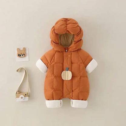 Newborn Jumpsuit Winter Baby Clothes Infant Clothing Girls Jumpsuit for Boys Warm Hooded Romper Toddler Clothes 0-18 Month