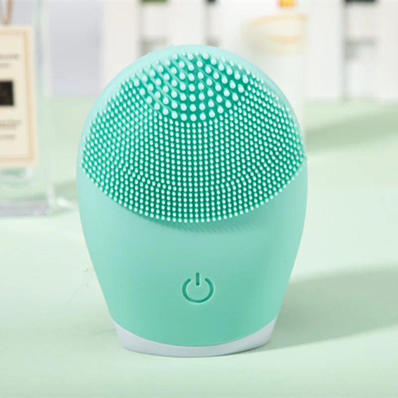 Electric Silicone Facial Cleanser Massager Ultrasonic Vibrator Skincare Massage Tool Beauty Machine Vibration Cleaning Of Pores