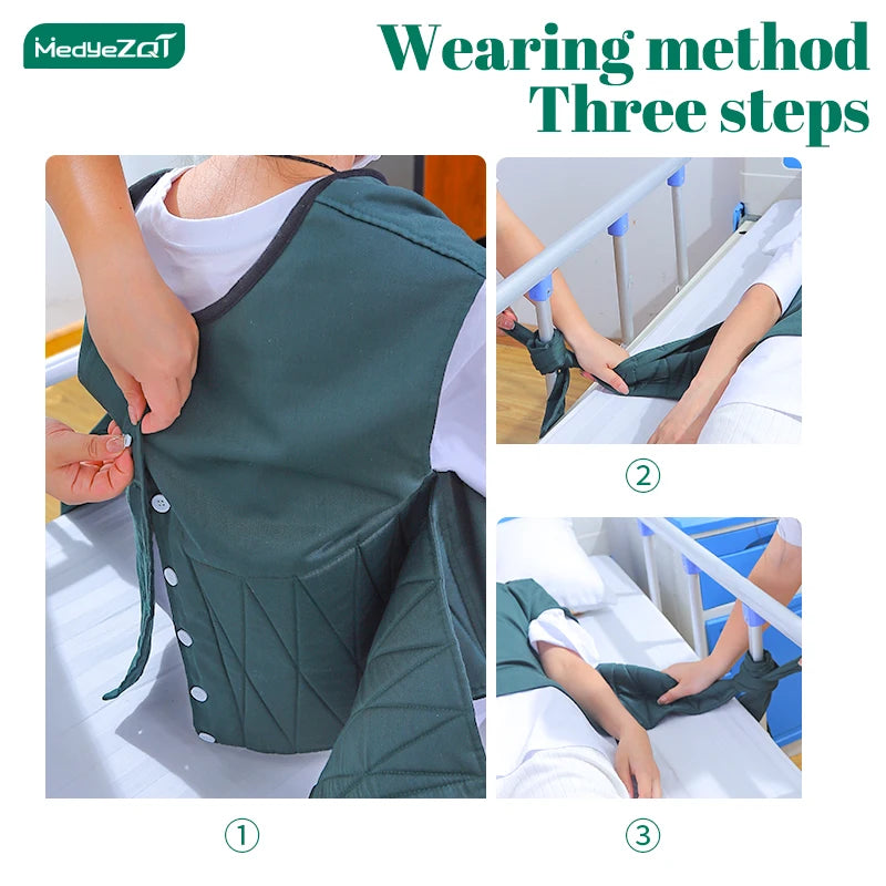 Anti-fall restraint vest for Alzheimer's patients, limiting patients from falling from the bed wheelchair, agitation, fall injur