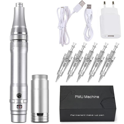 Wireless PMU Machine Permanent Makeup for Eyebrows Miroblading Eyeliner Lip Microshading Professional Rotary Tattoo Pen Gun Kit