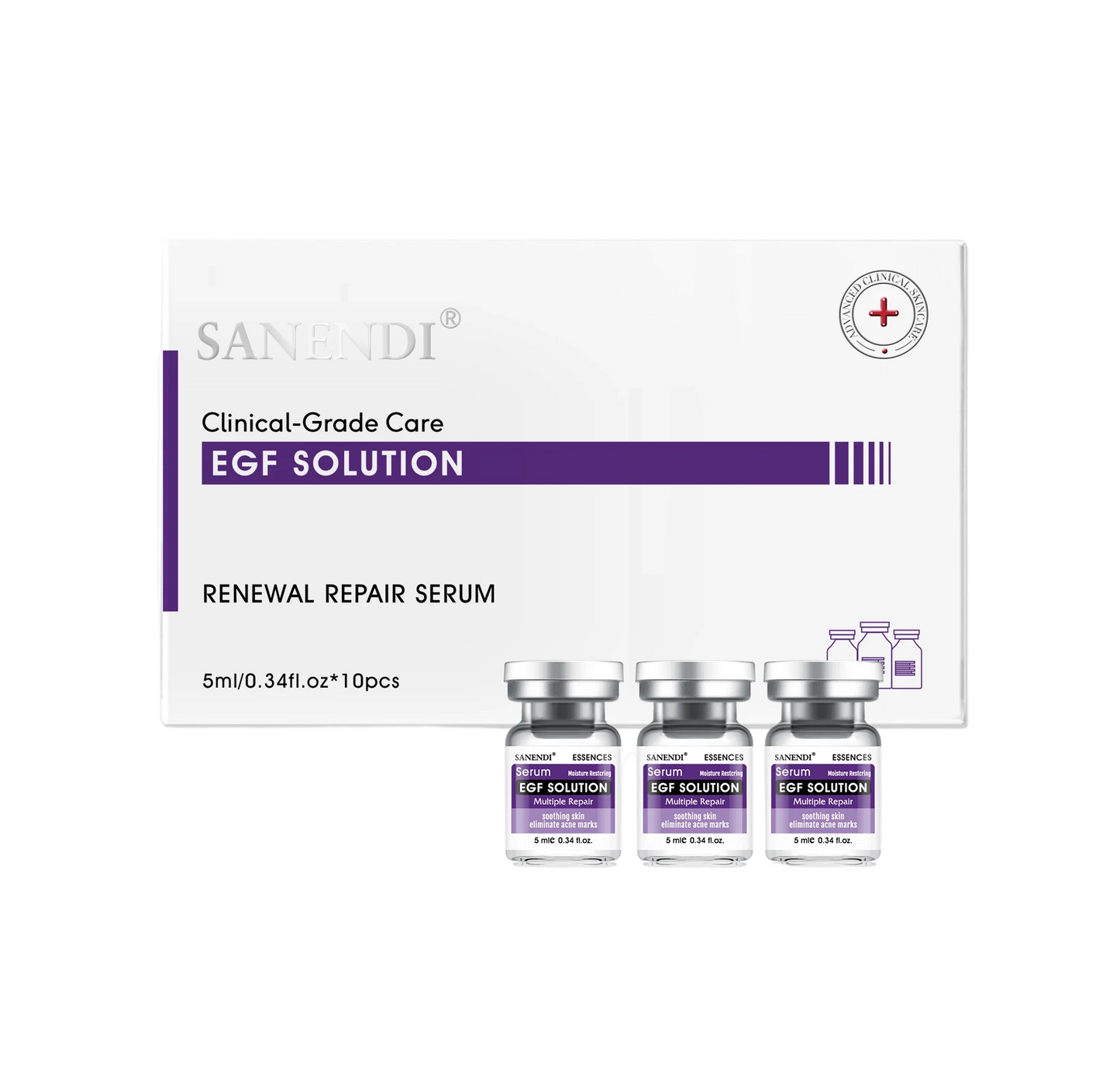 10Vials Hyaluron Acid Ampoule Serum for Facial Dr.Pen Micronneed Retinol EGF Peptide VC Snail Mucin Moisturizing Skin Care