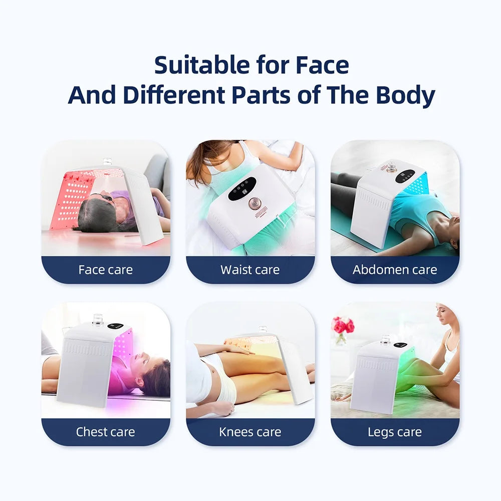 7 Colors LED Photon Machine With Nano Spray Skin Moisturizing Face Humidifier Nano Spray LED Facial Body SPA Skin Care Lamp