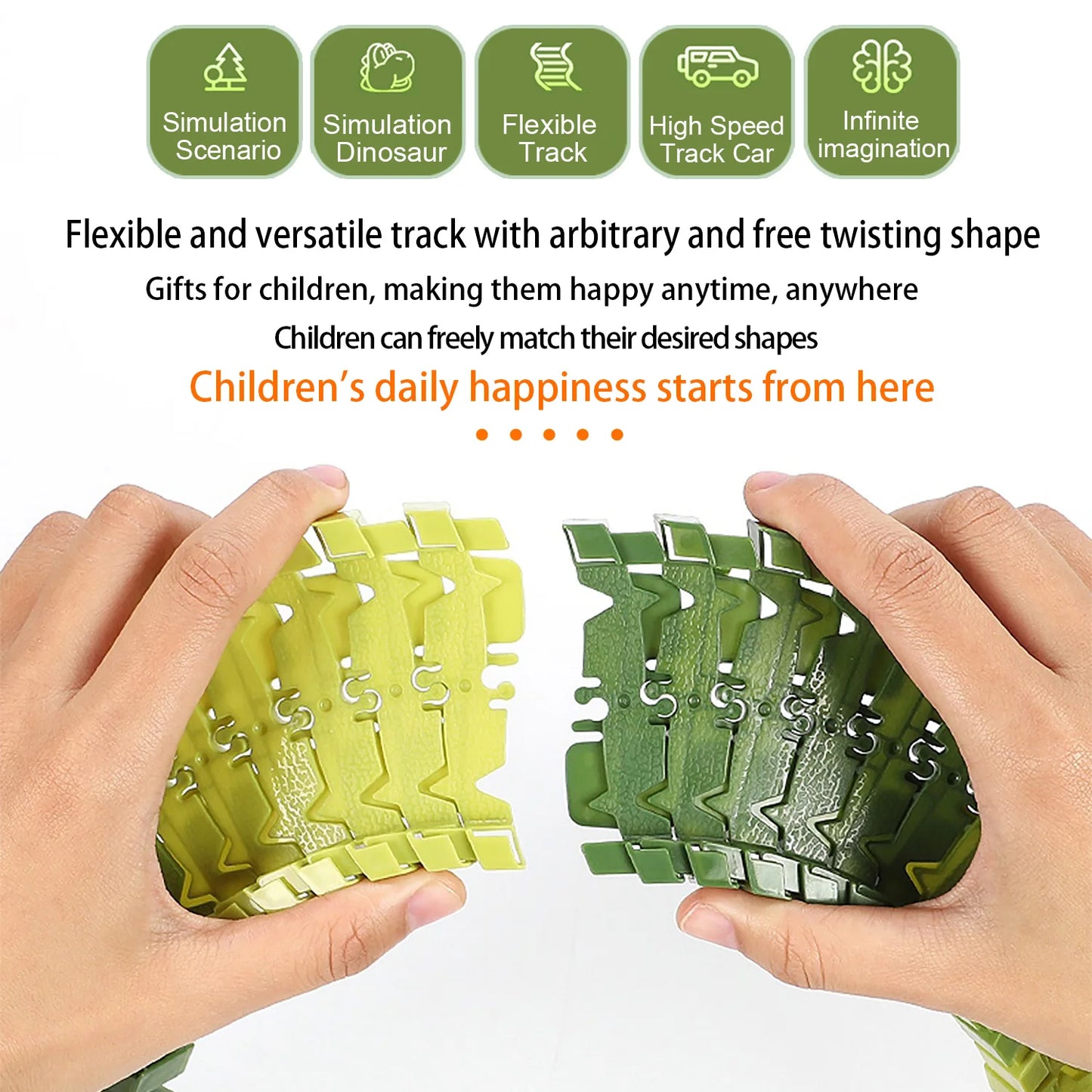 Children Electric Track Toy Car Dinosaur Car Kids Educational Toys Track Car Train Toys for Children Birthday Gift