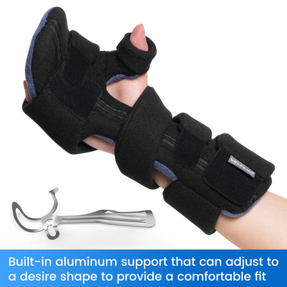 VELPEAU Hand Splint Orthosis for Stroke Finger, Arthritis and Carpal Tunnel Pain Wrist Brace Immobilizer with Finger Separator
