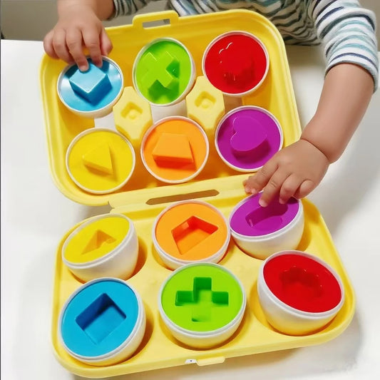 Geometric shape matching twisty eggs children's early education enlightenment smart eggs color recognition toys
