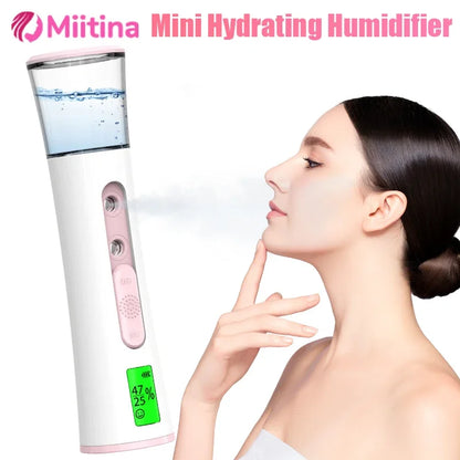 Nano Facial Steamer Cleaning Pores Water SPA Moisturizing Hydrating Face Sprayer USB Portable Hydrating Nanometer Mist Nebulizer